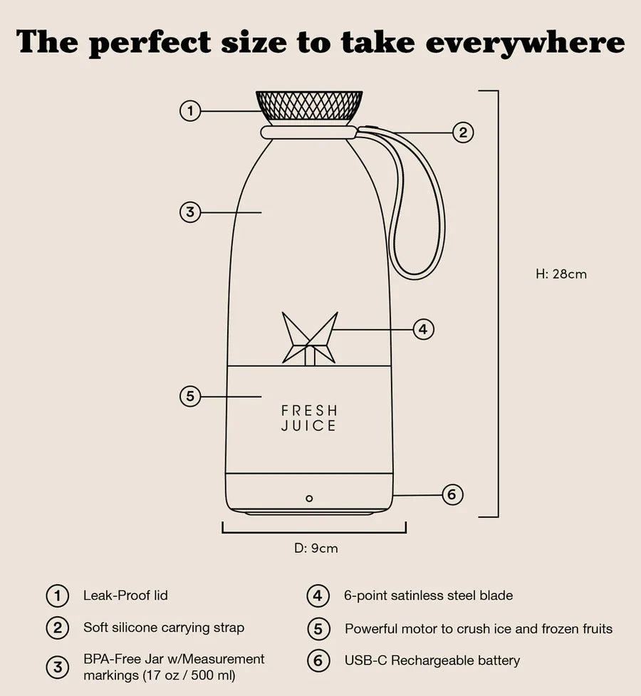 FreshBlend Portable Juice Blender - Daily Casa Zen