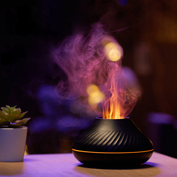 Beautiful Aroma Diffuser And Humidifier With Colorful Flame-Like Display - Daily Casa Zen