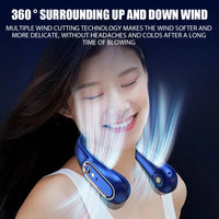 CoolBreeze Neck Fan USB Rechargeable, Quiet, 3-Speed - Daily Casa Zen