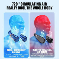 CoolBreeze Neck Fan USB Rechargeable, Quiet, 3-Speed - Daily Casa Zen