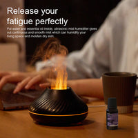 Beautiful Aroma Diffuser And Humidifier With Colorful Flame-Like Display - Daily Casa Zen