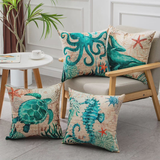 Vibrant Pillow Covers: Transform Your Home Decor with Ocean Charm